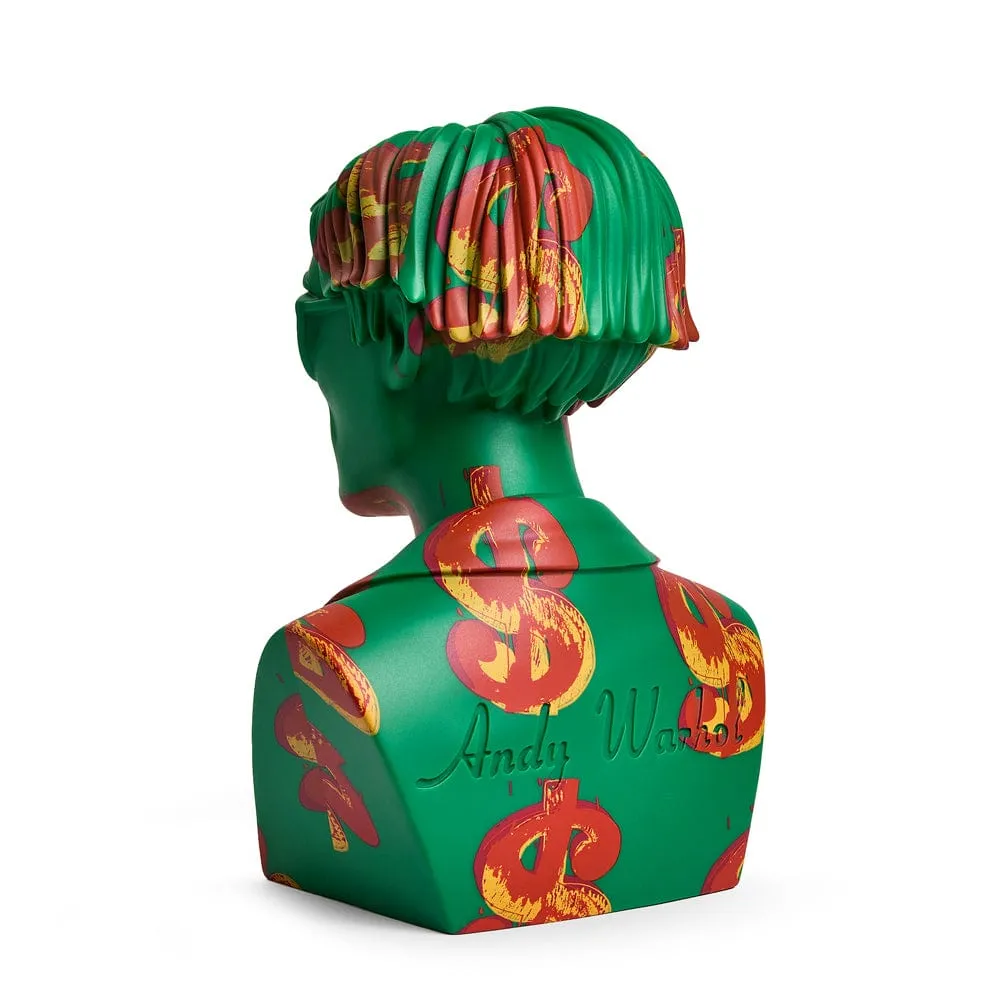 Andy Warhol - Green Dollar Sign 12" Bust Vinyl Figure Sculpture by Kidrobot