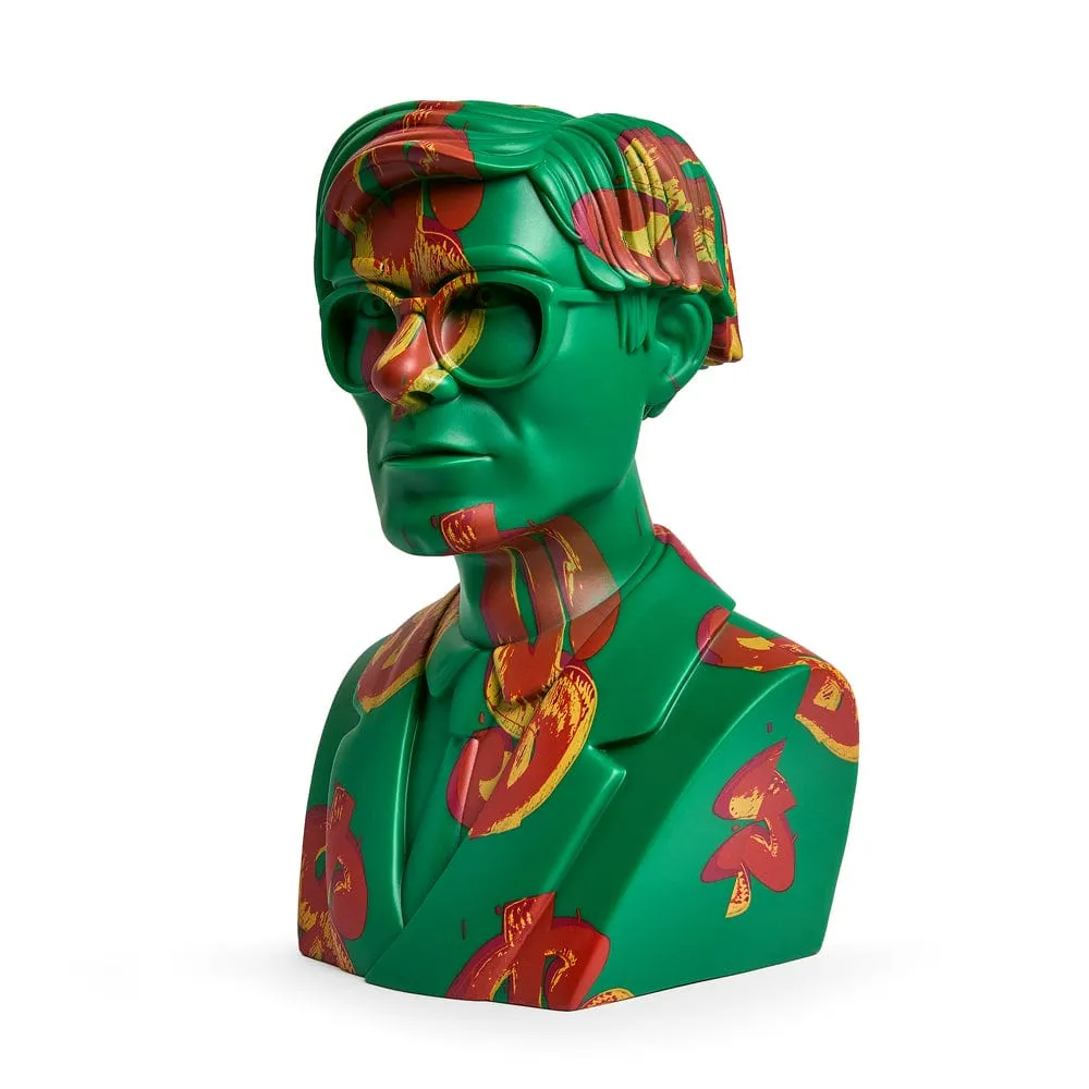 Andy Warhol - Green Dollar Sign 12" Bust Vinyl Figure Sculpture by Kidrobot
