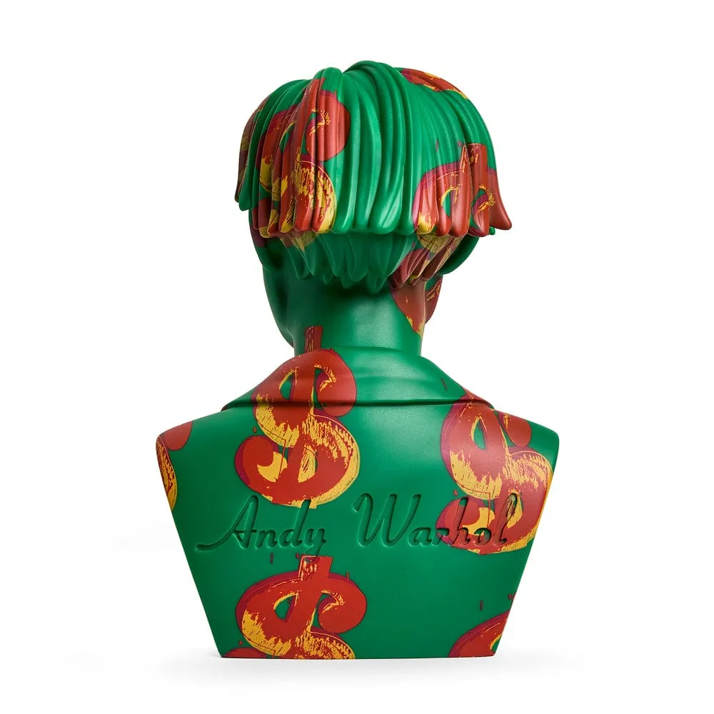 Andy Warhol - Green Dollar Sign 12" Bust Vinyl Figure Sculpture by Kidrobot