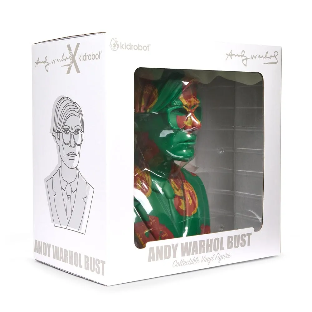 Andy Warhol - Green Dollar Sign 12" Bust Vinyl Figure Sculpture by Kidrobot