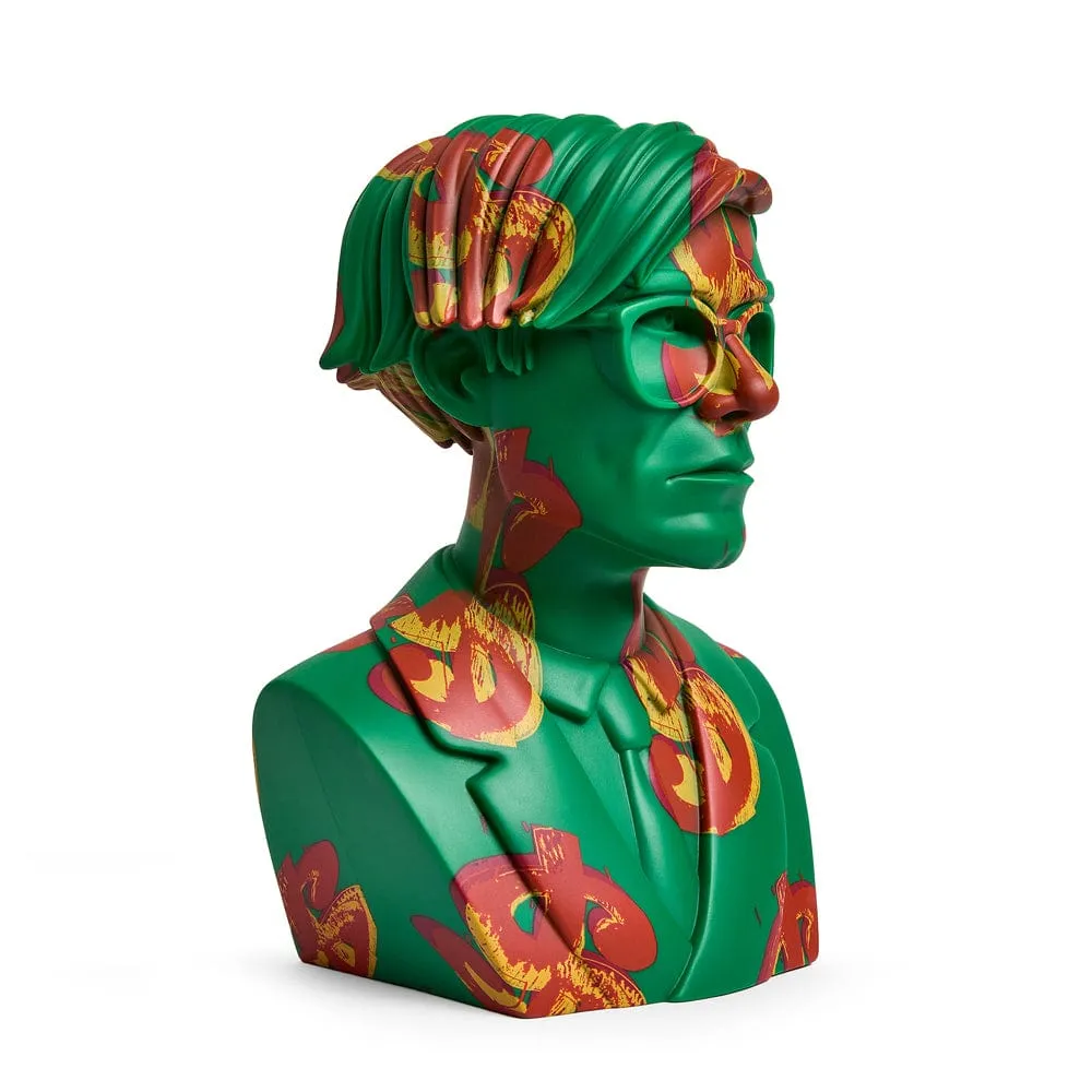 Andy Warhol - Green Dollar Sign 12" Bust Vinyl Figure Sculpture by Kidrobot