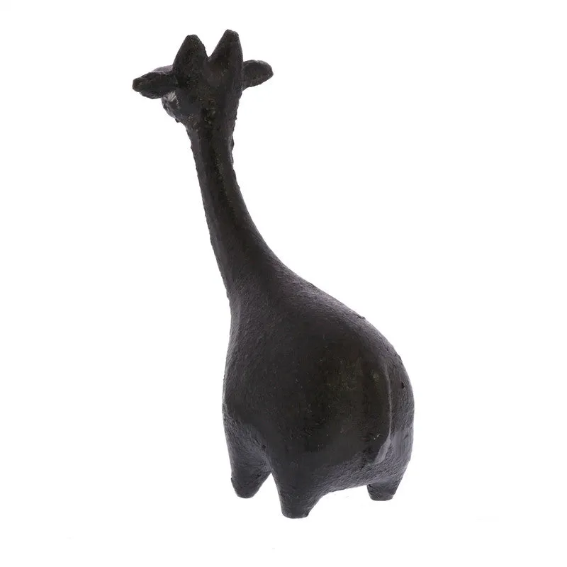 Botero Critter Giraffe, Cast Iron - Brown