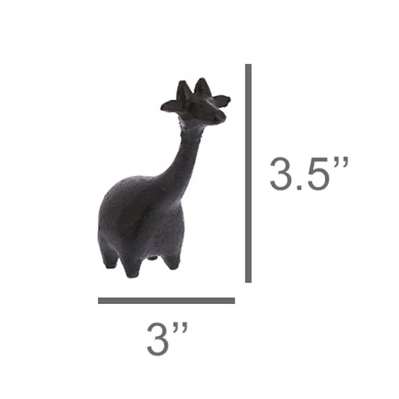 Botero Critter Giraffe, Cast Iron - Brown