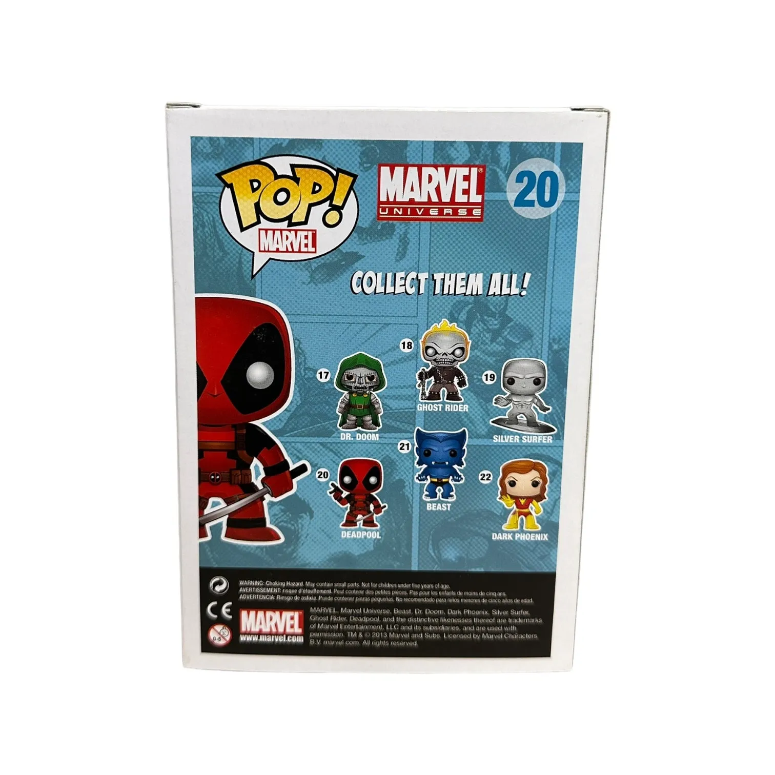 Deadpool #20 (Black & White - Error Glow Head) Funko Pop! - Marvel Universe - Matt's Cavalcade of Comics, Cards & Collectibles Exclusive - Condition 8/10