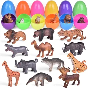 Easter Eggs with Wild Animal Figures