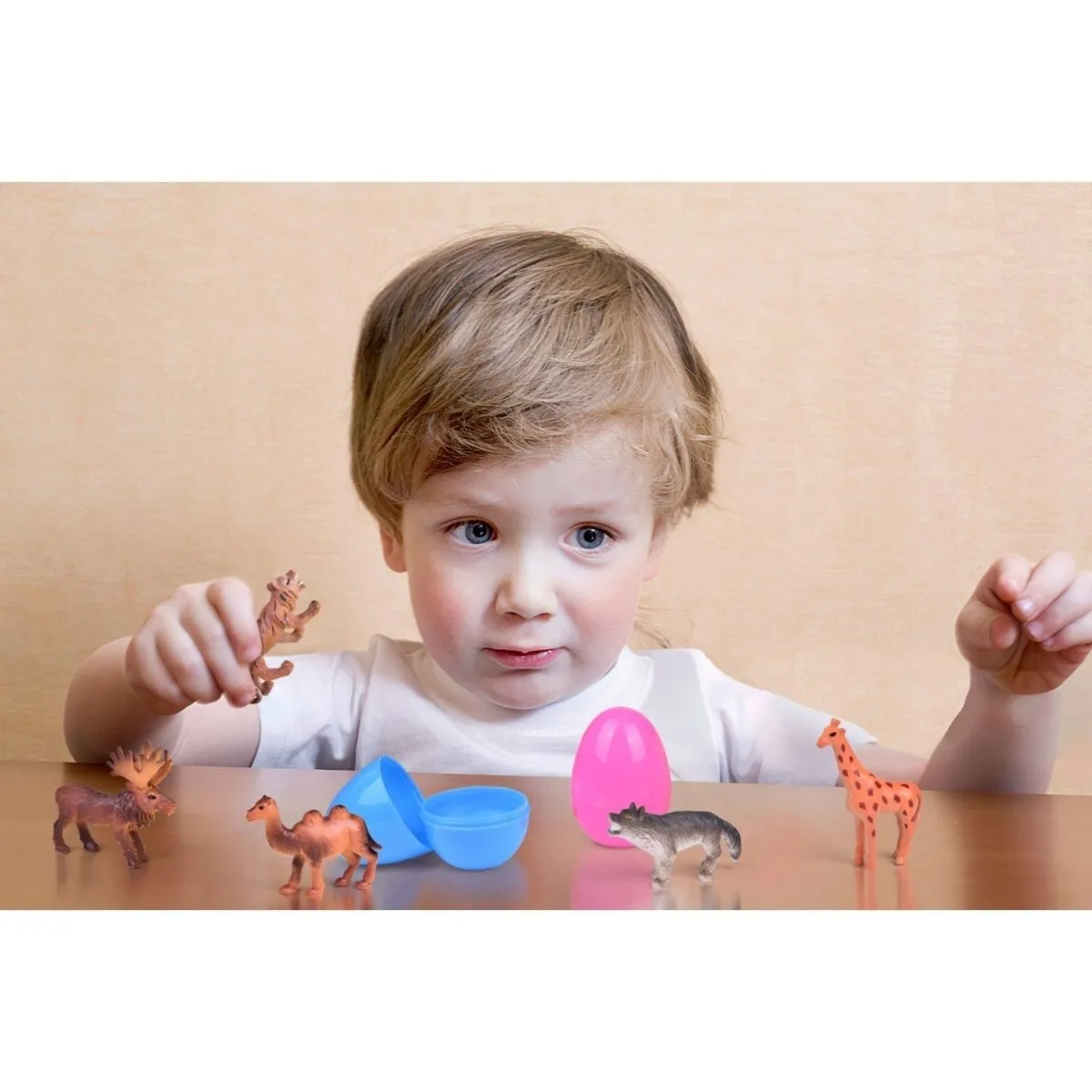 Easter Eggs with Wild Animal Figures