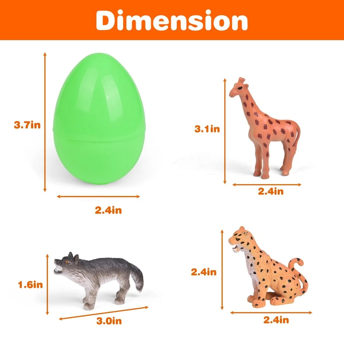 Easter Eggs with Wild Animal Figures