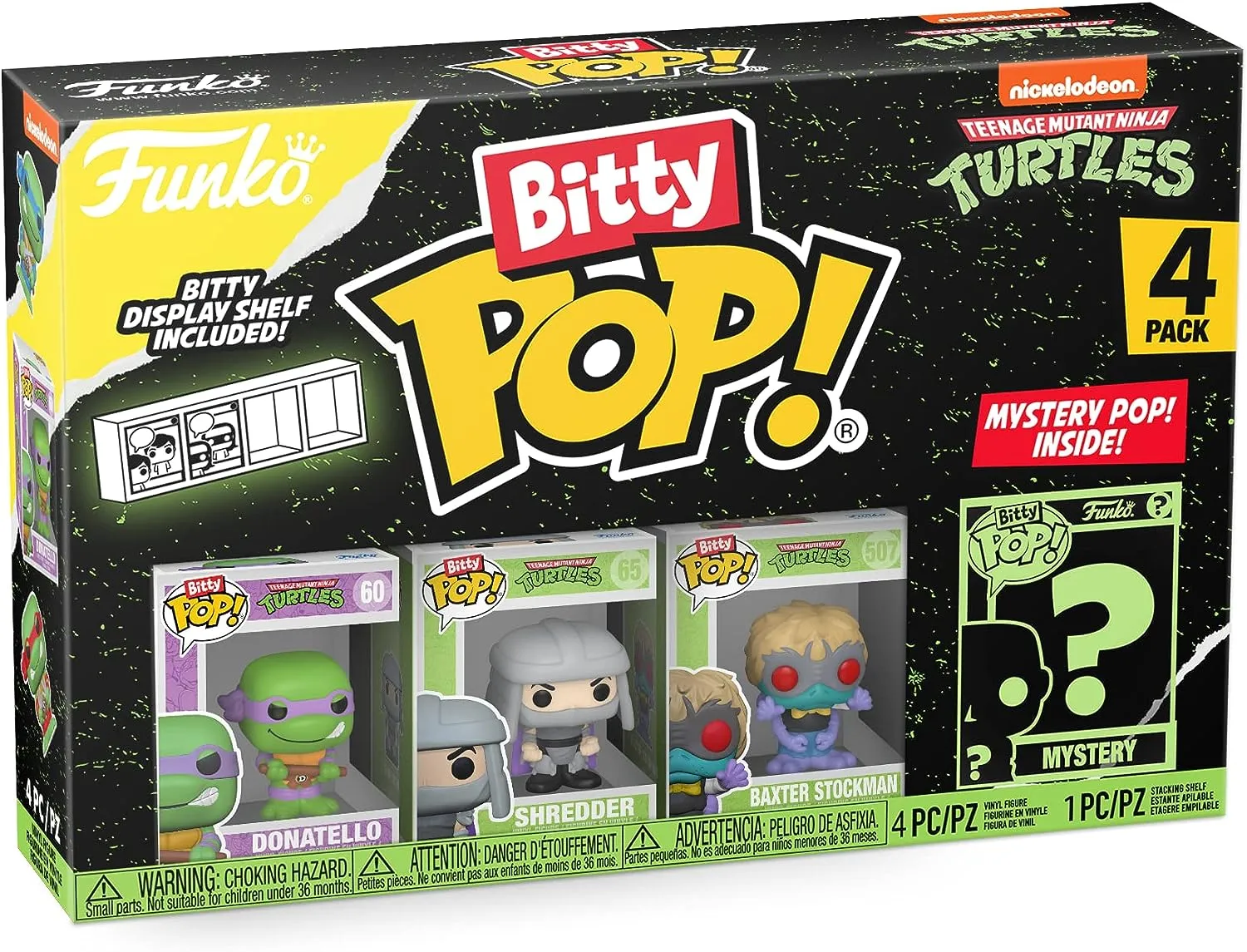 Funko Bitty Pop Teenage Mutant Ninja Turtles Mini Collectible Toys 4 Pack (Styles Vary)