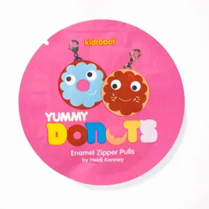 Kidrobot Yummy Donuts Enamel Zipper Pulls by Heidi Kenney: (1 Blind Pack)