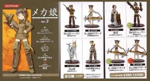 Konami Mecha Musume Military Army Girl Part 2 5 3 8 Mini Trading Collection Figure Set