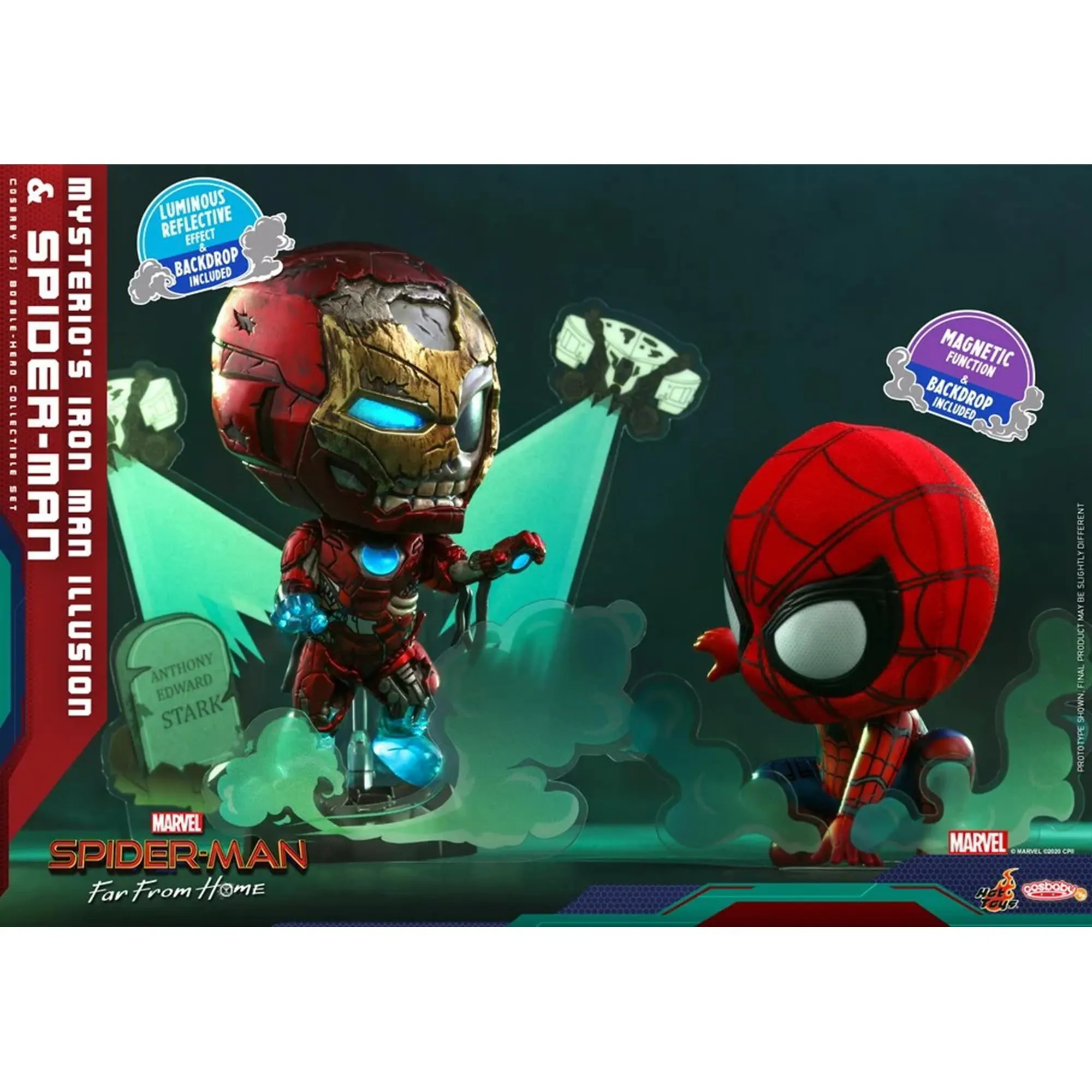 Marvel Spider-Man Far From Home Cosbaby (S) Set | Iron Man Illusion & Spider-Man