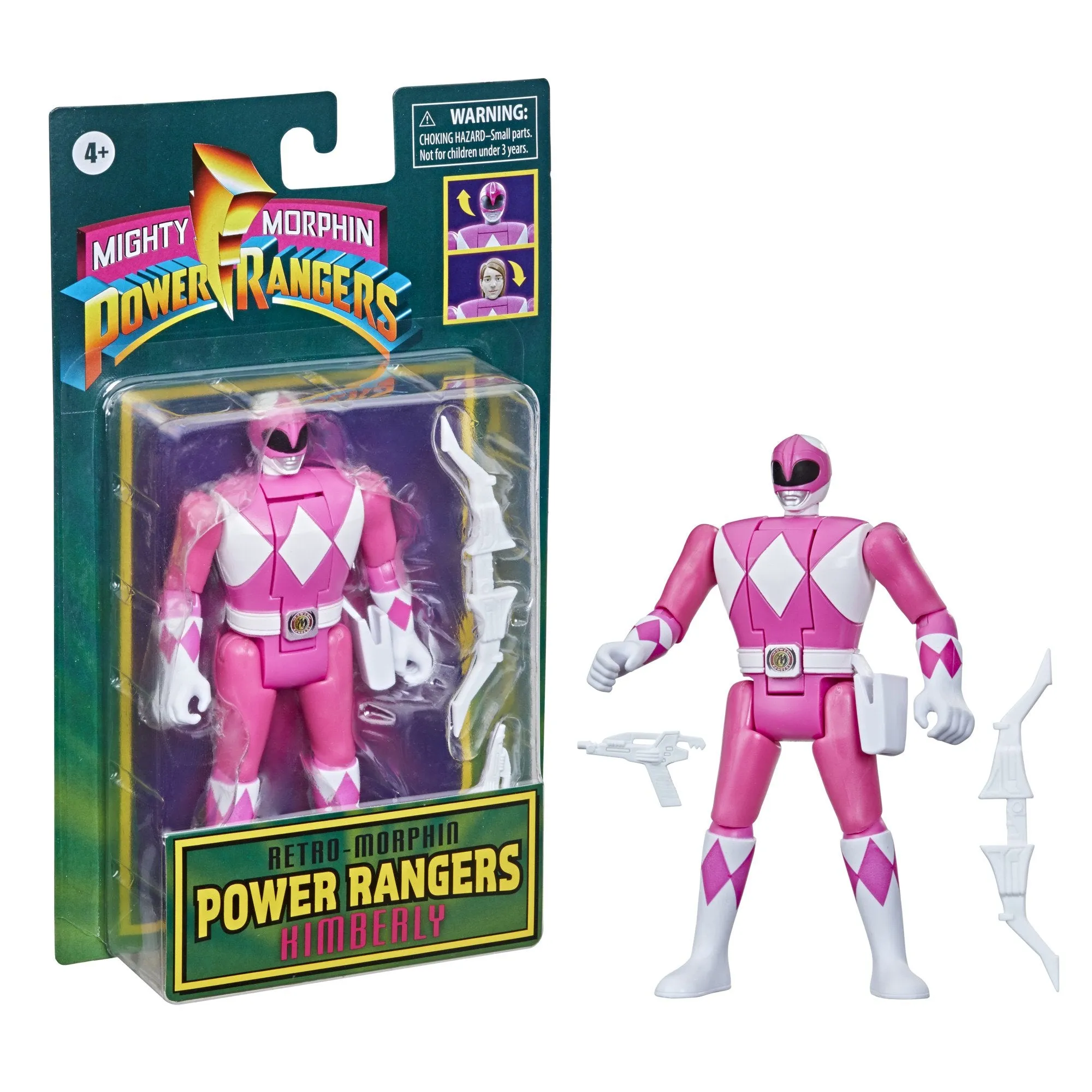 Mighty Morphin Power Rangers - Retro-Morphin Power Rangers - Kimberly (Pink Ranger) Action Figure (F1234) LOW STOCK