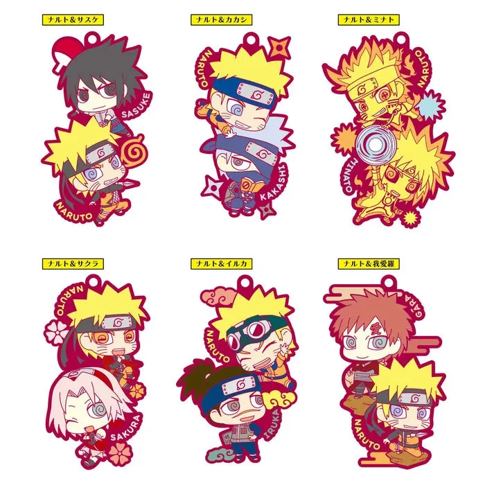 Naruto Two-Man Cell Again! Rubber Mascot Mystery Box Keychain