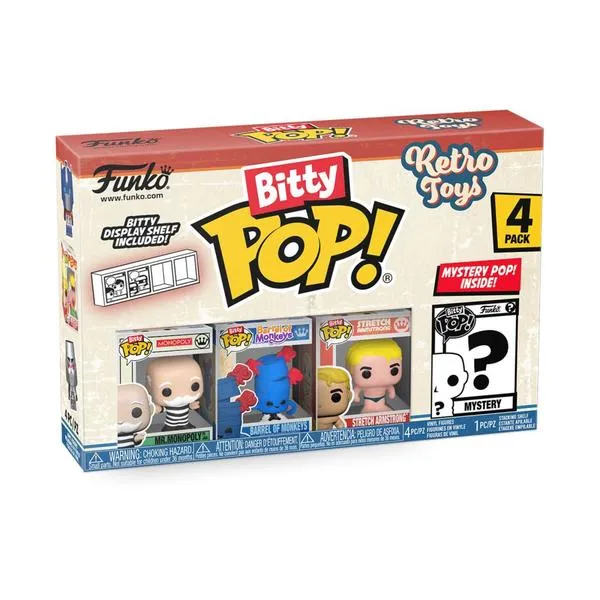Retro Toys - Mr. Monopoly Bitty Pop! 4PK