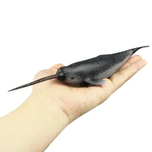 Simulation Animal Model Toys Narwhal Whale Ocean Figures Education Cognitive Kids Educational Toys for Children Gift