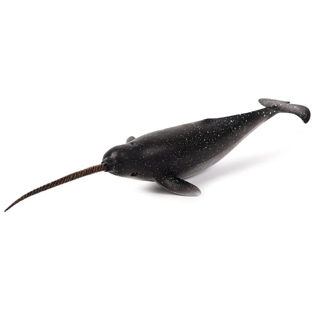 Simulation Animal Model Toys Narwhal Whale Ocean Figures Education Cognitive Kids Educational Toys for Children Gift