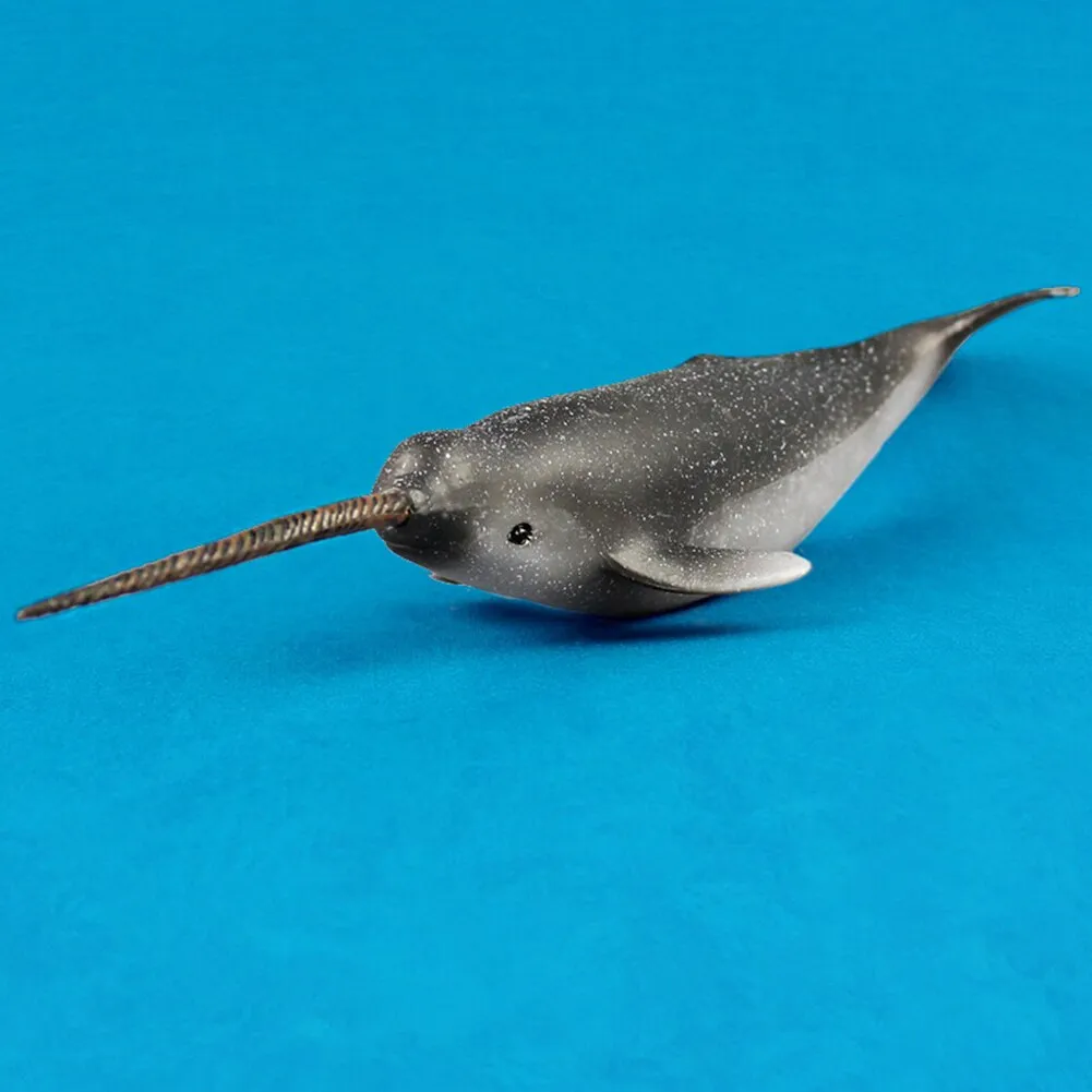 Simulation Animal Model Toys Narwhal Whale Ocean Figures Education Cognitive Kids Educational Toys for Children Gift