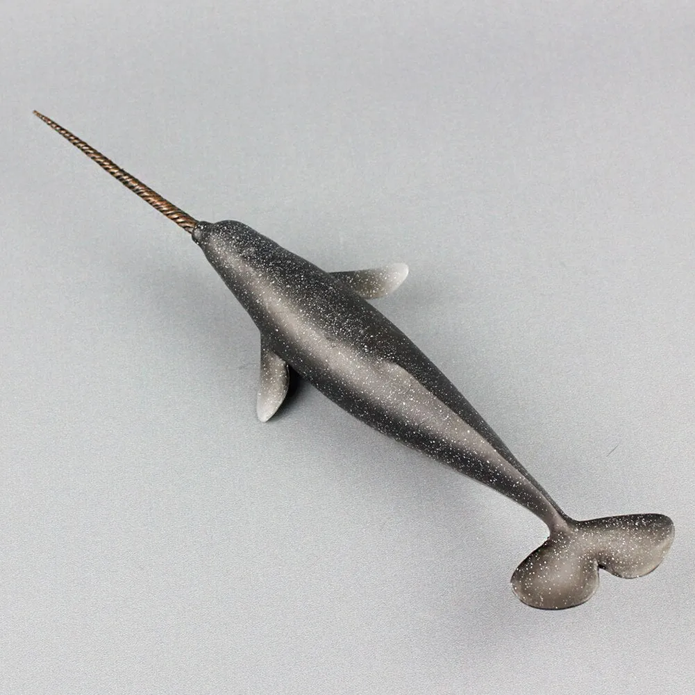 Simulation Animal Model Toys Narwhal Whale Ocean Figures Education Cognitive Kids Educational Toys for Children Gift