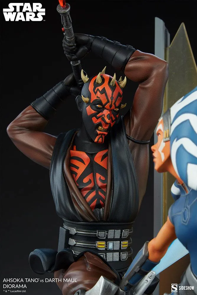 Star Wars - The Clone Wars Diorama - Ahsoka Tano vs Darth Maul