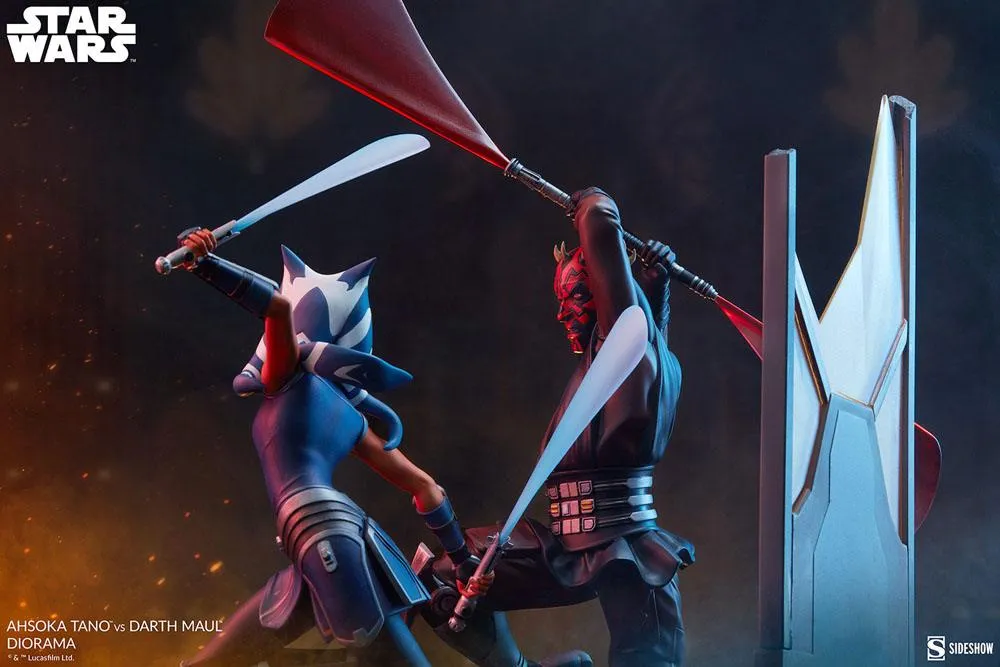 Star Wars - The Clone Wars Diorama - Ahsoka Tano vs Darth Maul
