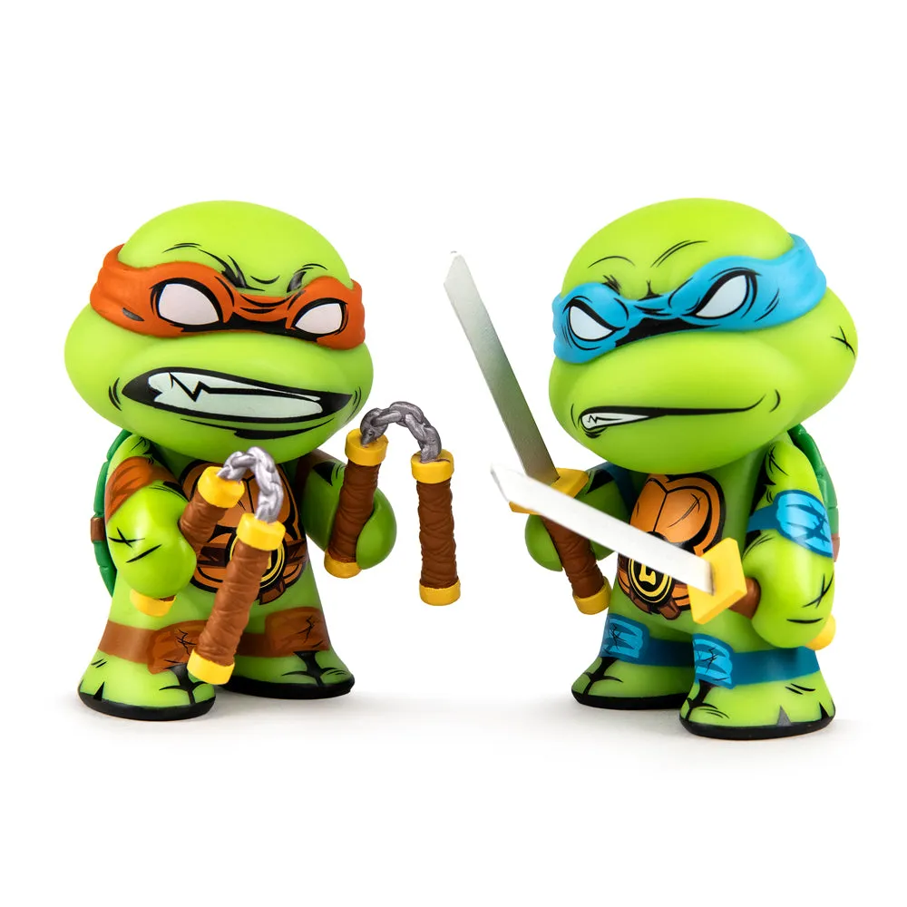 Teenage Mutant Ninja Turtles Leonardo & Michelangelo 3" Vinyl Figure 2-pack