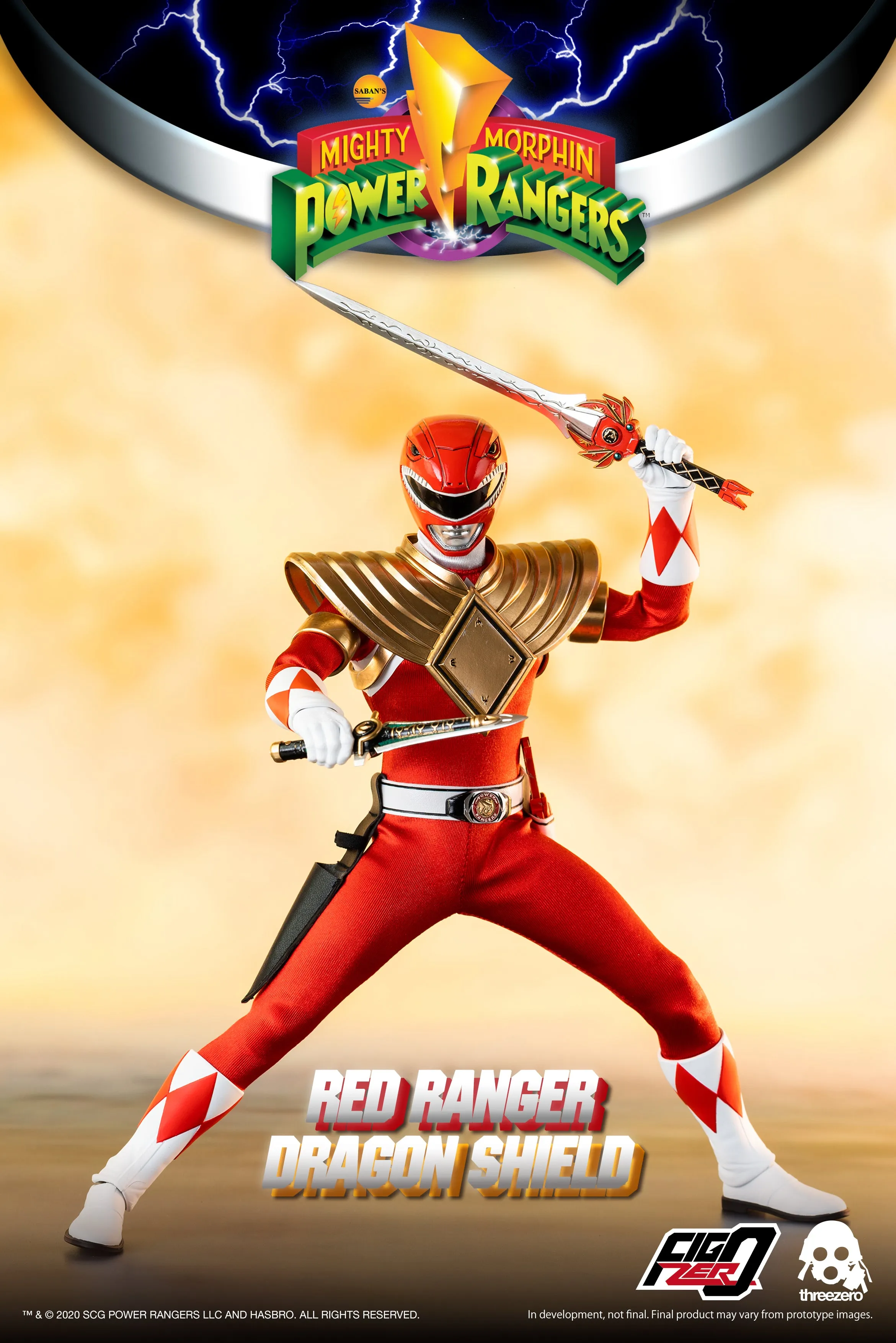 THREEZERO POWER RANGERS DRAGON SHIELD RED RANGER PX 1/6 SCALE